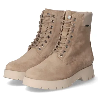 Högl Winterschnürstiefeletten - Gr. 37 - Beige - Rauleder
