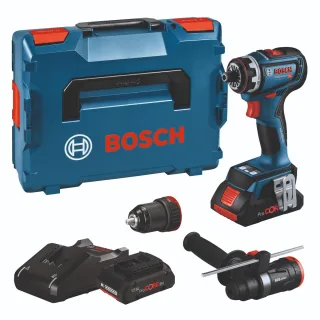 Bosch Akku-Bohrschrauber GSR 18V-90 FC, 2 x Akku ProCORE18V 4.0Ah, L-BOXX - 06019K6205