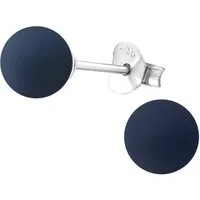 ALEXANDER YORK Paar Ohrstecker PERLE classic 6 mm I dunkelblau, 2-tlg., 925 Sterling Silber
