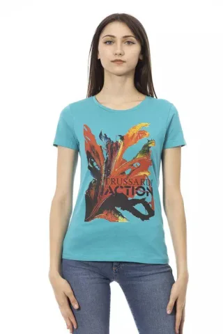 Abstraktes Druck T-Shirt Lässiges Tee