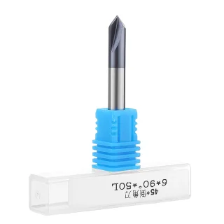 Drillpro 2 Flutes 90 Degree 2-12mm Carbide Chamfering Cutter End Mill HRC45 Milling Cutter
