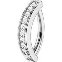 Taffstyle Bauchnabelpiercing Clicker Scharnier Bauchpiercing Ring Chirurgenstahl mit Kristallen, Bauchnabelpiercing Banane Bauchnabel Piercing Schmuck Stecker