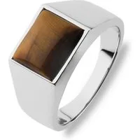 FAVS Fingerring FAVS Herren-Herrenring Edelstahl 1 Tigerauge, Tigerauge, behandelt