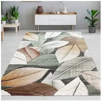 Carpetia Designteppich Modernes Musterdesign, rechteckig, Höhe: 10 mm, pflegeleicht, strapazierfähig, handgearbeiteter Konturenschnitt