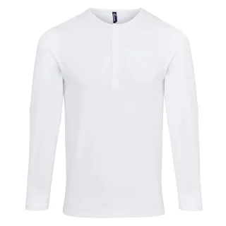 Premier - "Long John" T-Shirt Krempelärmel für Herren (Weiß)