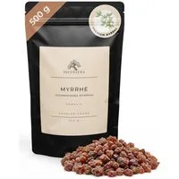 Incensera Räucherschale Myrrhe Harz zum Räuchern, Räucherharz Räucherwerk Baumharz Myrrh Resin, naturbelassen, ohne Zusätze, handverlesen, wiederverschließbar