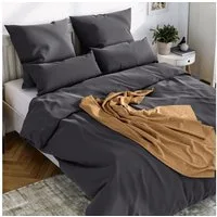 Wolkenfeld Bettwäsche Mako-Satin Baumwollsatin Sommerbettwäsche, Mako-Satin, 2 teilig, 135x200 cm, 155x220, 200x200 & Übergrößen I inkl. Kissenbezüge 80x80