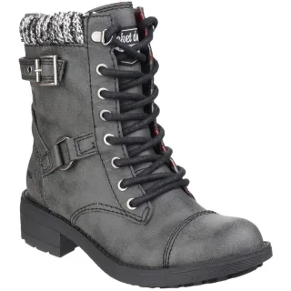 Rocket Dog Damen Bikerstiefel Thunder (Schwarz)