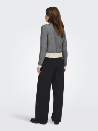 ONLY - ONLMAGGIE LIFE LS V-NECK CARDI CC KNT Medium Grey Melange - Gr. - XL