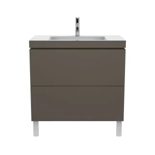 Duravit L-Cube c-bonded Set bodenstehend Flanell Grau Seidenmatt 800x480x698 mm - LC6937O9090 LC6937O9090
