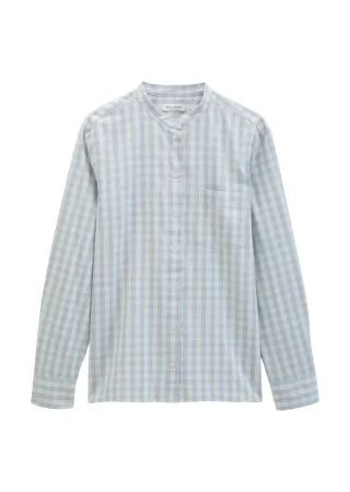 Marc OPolo Casual - Karierte Bluse regular Bright Blue - Gr. - 42