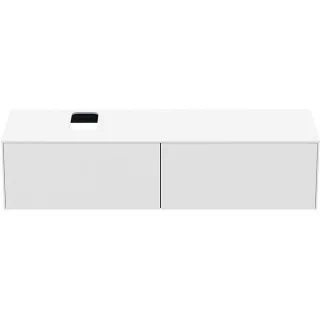 Ideal Standard Conca Waschtisch-Unterschrank T3983Y1 mit Ausschnitt, 2 Auszüge, 160x50,5x37 cm, Weiß matt lackiert