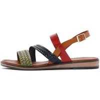 Derimod Sandalen aus Leder Sandale Echtes Leder, Geflochtene Riemen, Schnallenverschluss, TPU-Sohle