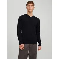 Jack & Jones V-Ausschnitt-Pullover JJEBASIC KNIT V-NECK NOOS Baumwolle, normal geschnitten