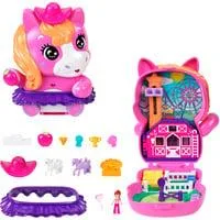 Polly Pocket Pony Rodeo Schatulle Spielset mit Puppe und Pferdchen