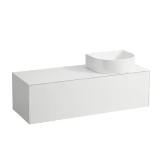 LAUFEN Waschtischunterschrank Sonar 457x1177x341 Aus re, 1Schubl H812340/1/2/3 weiss matt H4054230341701
