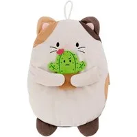 Nici Wärmflasche mymochi Katze Angy mit Kaktus, 300 ml, 30 cm, 2in1 - Kuscheltier & Wärmflasche in einem