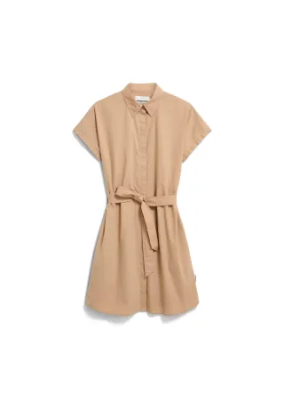 Armedangels - POPLIN MINI LARISAANA DRESS true camel - Gr. - M