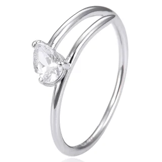 Gena.paris 'Shine' Damenring aus 925 Sterling Silber - Silber GR1068-W