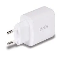 Ladegerät 65 Watt USB-A & C GaN Charger weiß, 1x USB-A, 1x USB-C PD 3.0, GaN, PPS
