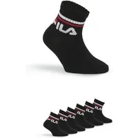 Fila Kurzsocken JUNIOR UNISEX QUARTER PLAIN SOCKS (6-Paar) mit eingestricktem Logo im Bündchen, Kindersocken