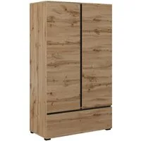 OTTO home Wäscheschrank Cross, moderner griffloser Kleiderschrank Mehrzweckschrank, Drehtürenschrank mit 1 Schublade, 3 Farben verfügbar