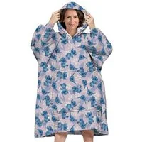 Lilo & Stitch Poncho - Bequemer Überwurf mit Kapuze für Erwachsene in Einheitsgröße (1-St) integrierte Kapuze für zusätzlichen Schutz