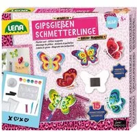 SIMM Spielwaren Kreativset Gipsgießen Set Glitter Schmetterlinge mit Magneten
