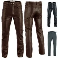 RadMasters Lederhose GW870 Lederjeans Lederhose Büffelleder Schwarz und Braun