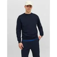 Jack & Jones Sweatshirt JJEBRADLEY mit Rippbündchen für Alltag und Freizeit Materialmix, relaxed fit