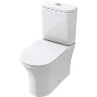 doporro Tiefspül-WC Stand-WC bodenstehend Design Toilette Silent-Close spülrandlose, Wandmontage