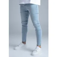 Siksilk Regular-fit-Jeans SikSilk Herren Hellblaue Skinny Jeans