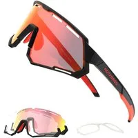 ROCKBROS Fahrradbrille Fahrradbrille 2 in 1 Sportbrille, (Sonnenbrille für Outdoor-Aktivitäten wie Radfahren Laufen Angeln Golf), Polarisierte/Photochrome Brille UV-Schutz
