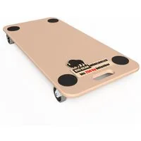 BigDean Schwerlastrolle Materialtransporter 250kg Schwerlast Möbelroller, (Set, 1-St., Möbelroller), Möbelhund, Möbelroller, MDF-Natur, Antirutschpads, Sanfte TPE-Rollen