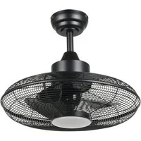 EGLO Deckenventilator Igeldo, Ventilator - H46 x Ø53 cm - schwarz-matt - 15W inkl.