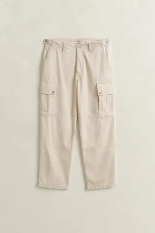 GANT - Herringbone Cargohose creamed white - Gr. - 34