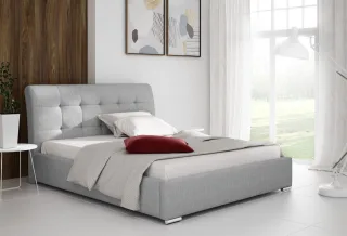 Polsterbett Doppelbett MATTIS Komplettset Stoff INARI HELLGRAU 160x200cm