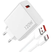 Xiaomi 120 Watt Hyper Charger Combo Smartphone-Ladegerät (Schnelles Laden, Bis zu 120 Watt, Kabellänge 1 m, USB-A auf USB Typ-C)