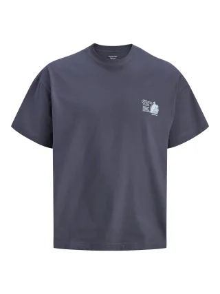 JACK&JONES - JORMAINE BACK TEE SS CREW NECK SN Odyssey Gray - Gr. - XL