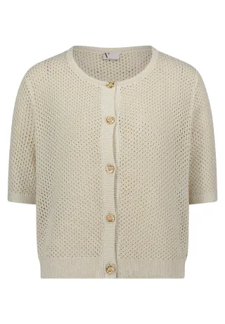 V by Vera Mont - Sommer-Strickjacke Eggnog - Gr. - L
