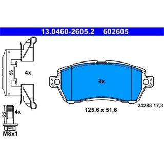 ATE Bremsbel?ge vorne Ford Fiesta VI