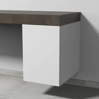 Sanipa Anbau-/Solitärschrank Anschlag links 2morrow (P2390L) 510x350x520 Weiß-Matt, P239001L P239001L