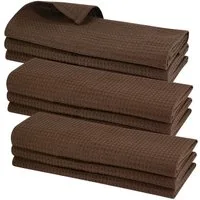Engelland Geschirrtuch Poliertuch, (Vorteils-Set, 9-tlg., Waffel-Pique), 100 % Baumwolle, integrierte Aufhängeschlaufe, 70 x 50 cm