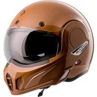 Burnout Motorradhelm Flipback Vortex Cognac