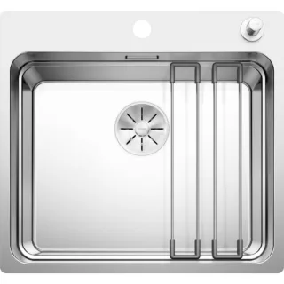 Blanco Etagon 500-IF/A Etagen-Spüle 521748 54x50cm, Edelstahl Seidenglanz, mit Batteriebank