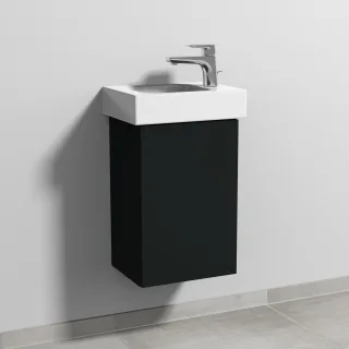 Sanipa 3way Waschtischunterbau zu Geberit iCon Waschtisch mit 1 Tür, Vulkan-Matt SP6581V