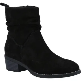 Hush Puppies Iris Wildleder Damen Schwarz Stiefel