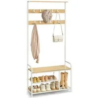 VASAGLE Garderobenständer Garderobe, mit Schuhregal, 85 x 30 x 180,5 cm