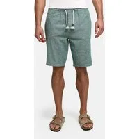 Indicode Leinenhose Herren INLino Leinen Shorts mit Kordelzugbund mit elastischem Bund und Bindekordel in sommerlich leichter Qualität