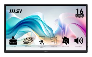 MSI PRO MP165DE E6 | 9s6-3pe50m-002 | LED-Monitor - 40.6 cm (16")